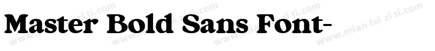 Master Bold Sans Font字体转换